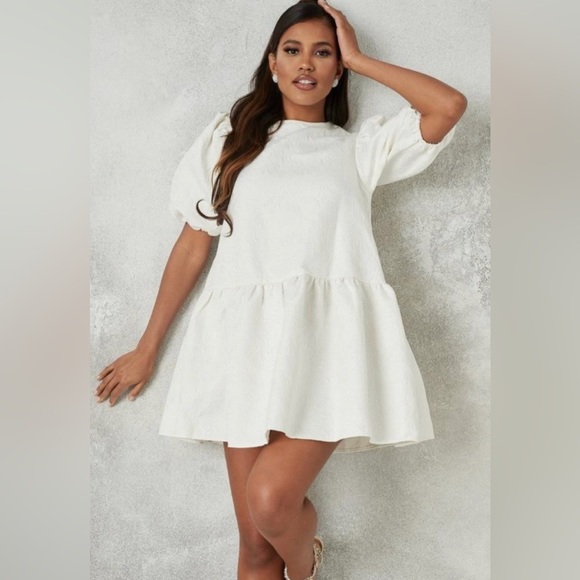 White extreme over sized baby doll dress - Picture 1 of 8
